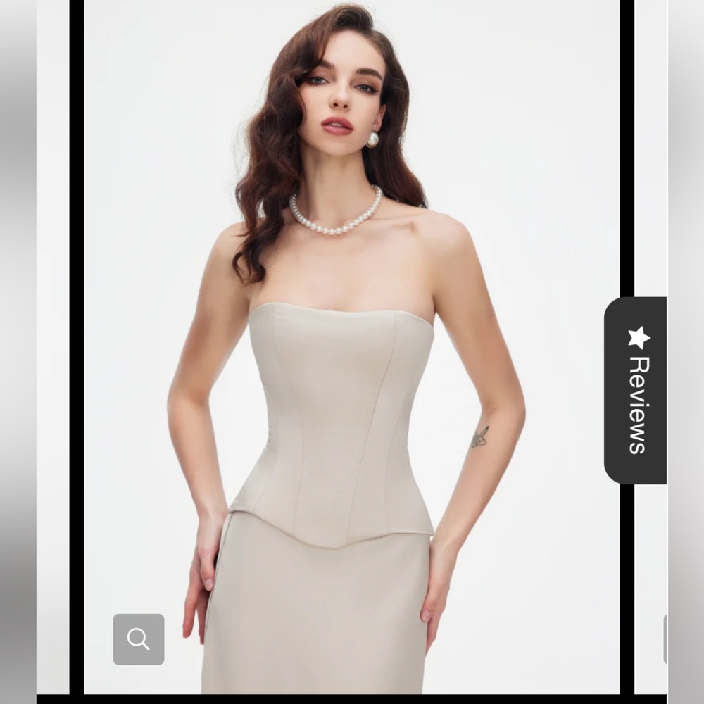 Elegant Strapless Beige Corset -Perfect Corset